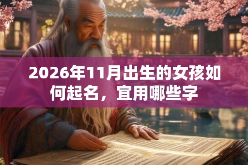 2026年11月出生的女孩如何起名，宜用哪些字