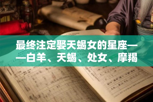 最终注定娶天蝎女的星座——白羊、天蝎、处女、摩羯和双鱼
