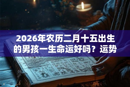 2026年农历二月十五出生的男孩一生命运好吗？运势详解