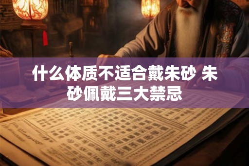 什么体质不适合戴朱砂 朱砂佩戴三大禁忌