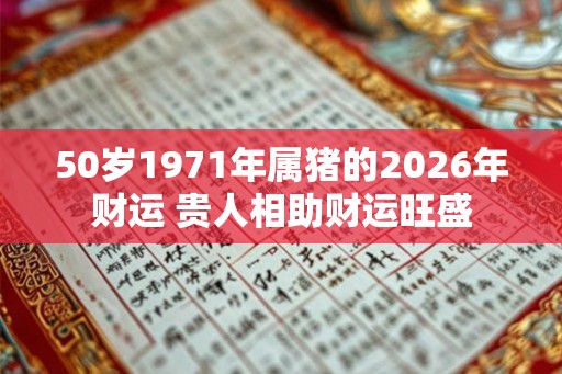 50岁1971年属猪的2026年财运 贵人相助财运旺盛