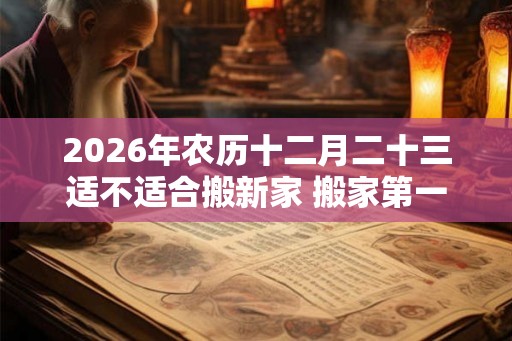 2026年农历十二月二十三适不适合搬新家 搬家第一天吃什么 2026年农历十二月二十三适不适合搬新家 搬家第一天吃什么