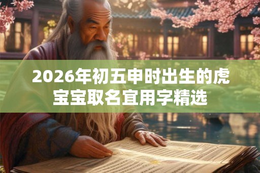 2026年初五申时出生的虎宝宝取名宜用字精选