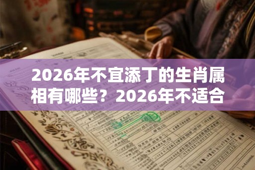 2026年不宜添丁的生肖属相有哪些?2026年不适合结婚的属相有哪些? 2026年不宜添丁的生肖属相有哪些?2026年不适合结婚的属相有哪些?