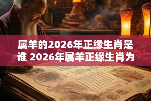 属羊的2026年正缘生肖是谁 2026年属羊正缘生肖为何