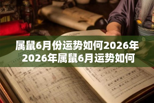 属鼠6月份运势如何2026年 2026年属鼠6月运势如何
