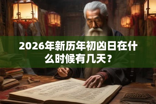 2026年新历年初凶日在什么时候有几天？