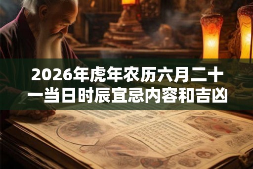 2026年虎年农历六月二十一当日时辰宜忌内容和吉凶查询 2026年虎年农历六月二十一当日时辰宜忌内容和吉凶查询