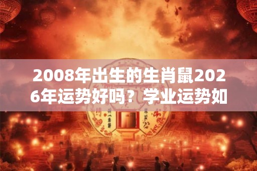 2008年出生的生肖鼠2026年运势好吗？学业运势如何？