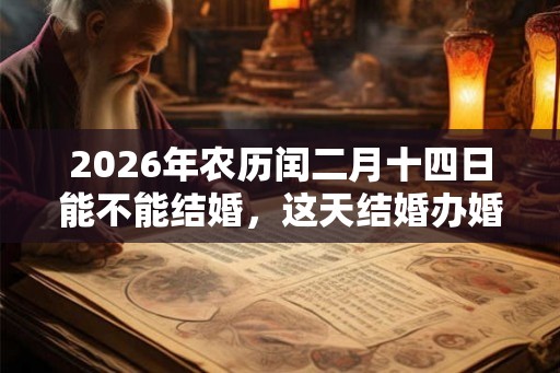2026年农历闰二月十四日能不能结婚，这天结婚办婚礼好吗？