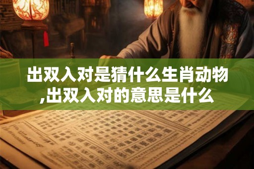 出双入对是猜什么生肖动物,出双入对的意思是什么