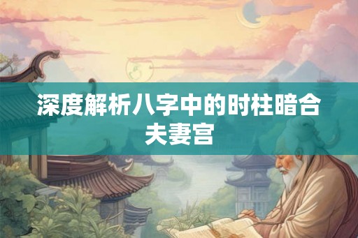 深度解析八字中的时柱暗合夫妻宫