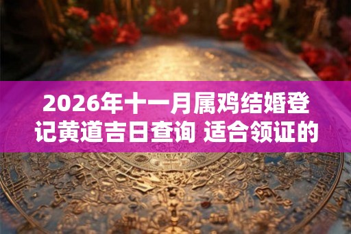 2026年十一月属鸡结婚登记黄道吉日查询 适合领证的日子 2026年十一月属鸡结婚登记黄道吉日查询 适合领证的日子