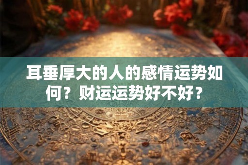 耳垂厚大的人的感情运势如何？财运运势好不好？