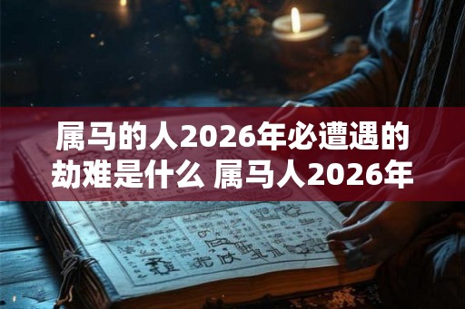 属马的人2026年必遭遇的劫难是什么 属马人2026年财神方位 属马的人2026年必遭遇的劫难是什么 属马人2026年财神方位