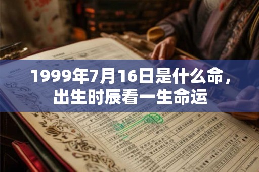 1999年7月16日是什么命，出生时辰看一生命运
