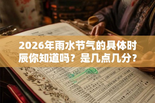 2026年雨水节气的具体时辰你知道吗?是几点几分? 2026年雨水节气的具体时辰你知道吗?是几点几分?