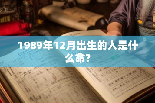 1989年12月出生的人是什么命？