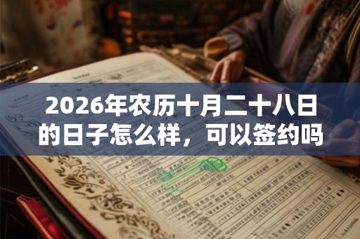 2026年农历十月二十八日的日子怎么样，可以签约吗？