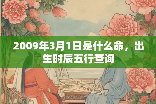 2009年3月1日是什么命，出生时辰五行查询