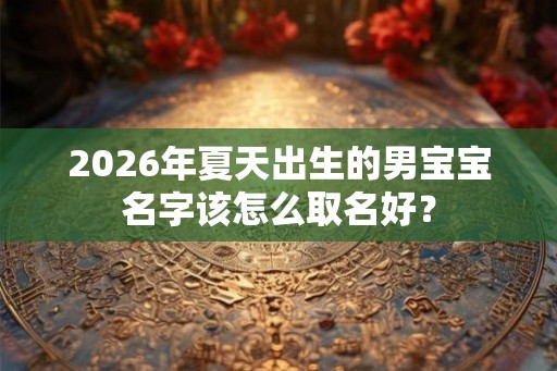 2026年夏天出生的男宝宝名字该怎么取名好？