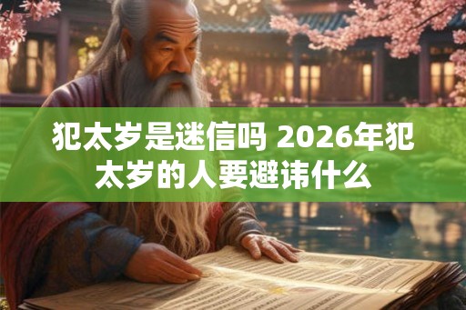 犯太岁是迷信吗 2026年犯太岁的人要避讳什么