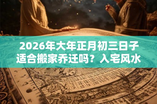 2026年大年正月初三日子适合搬家乔迁吗？入宅风水好吗？