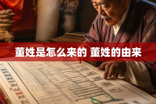 董姓是怎么来的 董姓的由来