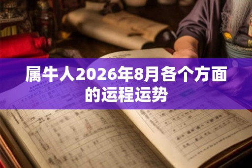 属牛人2026年8月各个方面的运程运势 属牛人2026年8月各个方面的运程运势