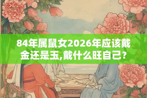 84年属鼠女2026年应该戴金还是玉,戴什么旺自己？