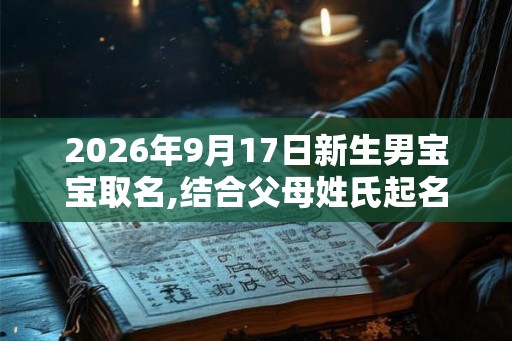 2026年9月17日新生男宝宝取名,结合父母姓氏起名
