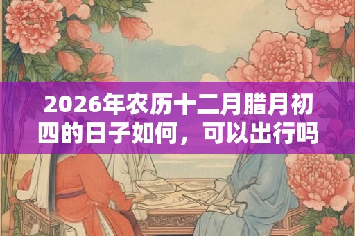 2026年农历十二月腊月初四的日子如何，可以出行吗？
