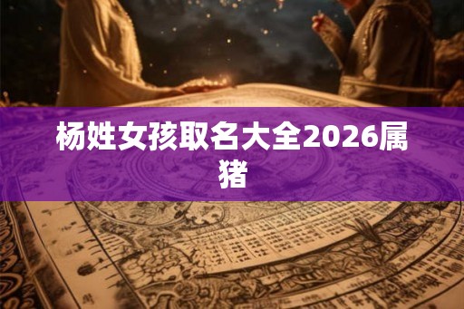 杨姓女孩取名大全2026属猪