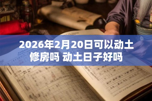 2026年2月20日可以动土修房吗 动土日子好吗