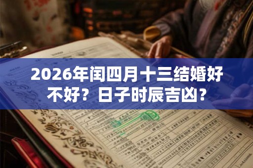 2026年闰四月十三结婚好不好?日子时辰吉凶? 2026年闰四月十三结婚好不好?日子时辰吉凶?