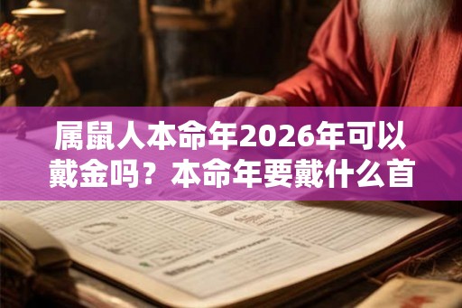 属鼠人本命年2026年可以戴金吗？本命年要戴什么首饰？