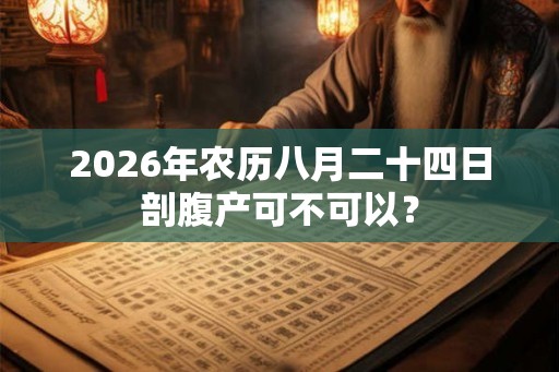 2026年农历八月二十四日剖腹产可不可以？