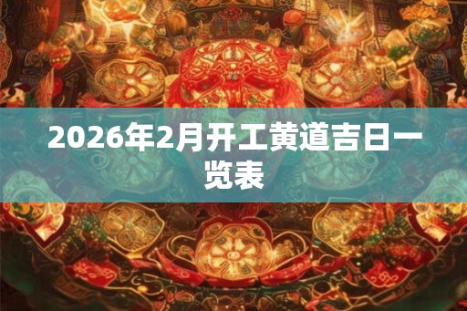 2026年2月开工黄道吉日一览表 2026年2月开工黄道吉日一览表