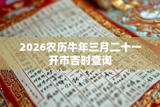2026农历牛年三月二十一开市吉时查询