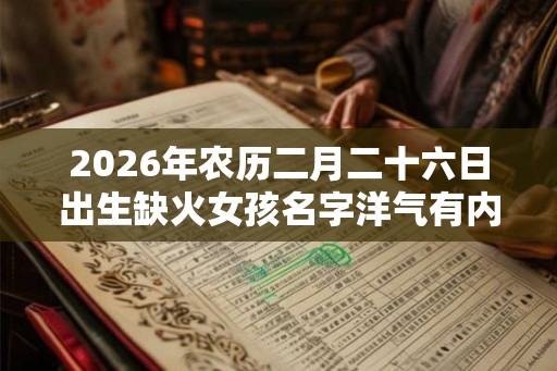 2026年农历二月二十六日出生缺火女孩名字洋气有内涵的