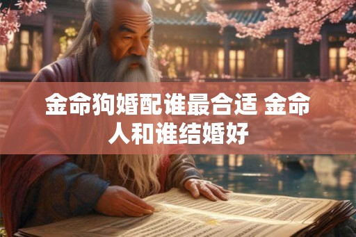 金命狗婚配谁最合适 金命人和谁结婚好