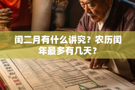 闰二月有什么讲究？农历闰年最多有几天？
