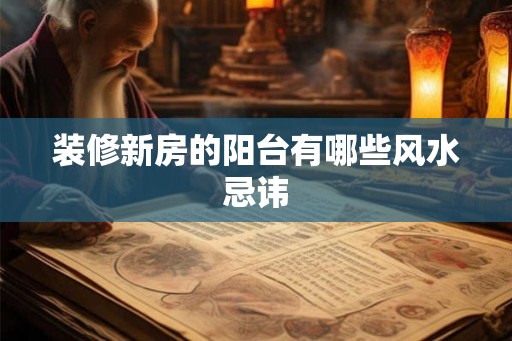 装修新房的阳台有哪些风水忌讳