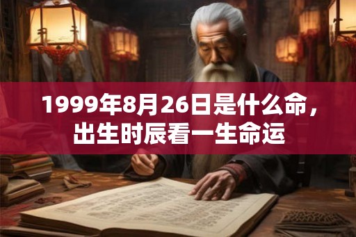 1999年8月26日是什么命，出生时辰看一生命运