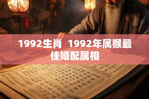 1992生肖  1992年属猴最佳婚配属相