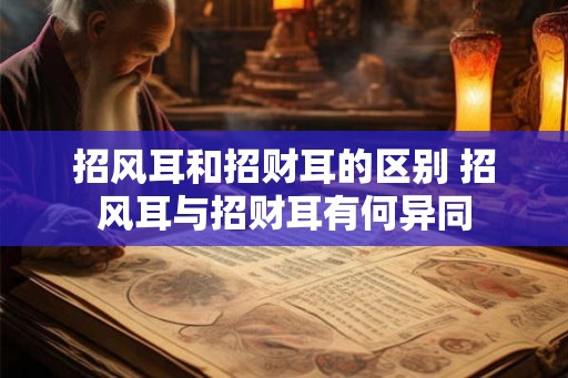 招风耳和招财耳的区别 招风耳与招财耳有何异同