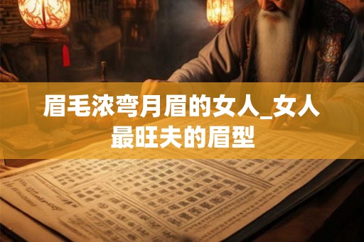 眉毛浓弯月眉的女人_女人最旺夫的眉型