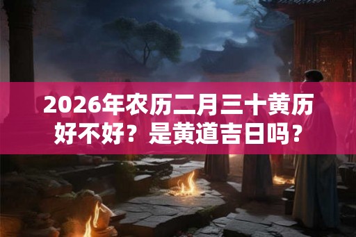 2026年农历二月三十黄历好不好？是黄道吉日吗？