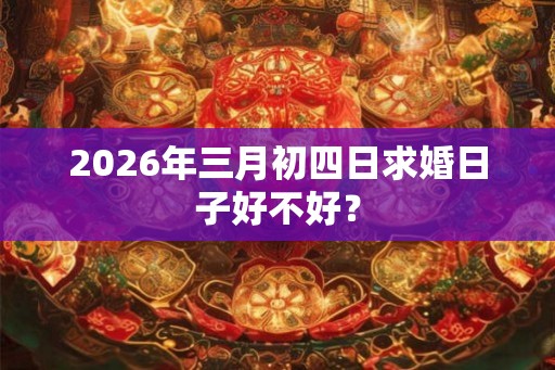 2026年三月初四日求婚日子好不好? 2026年三月初四日求婚日子好不好?