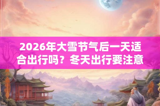 2026年大雪节气后一天适合出行吗？冬天出行要注意什么？